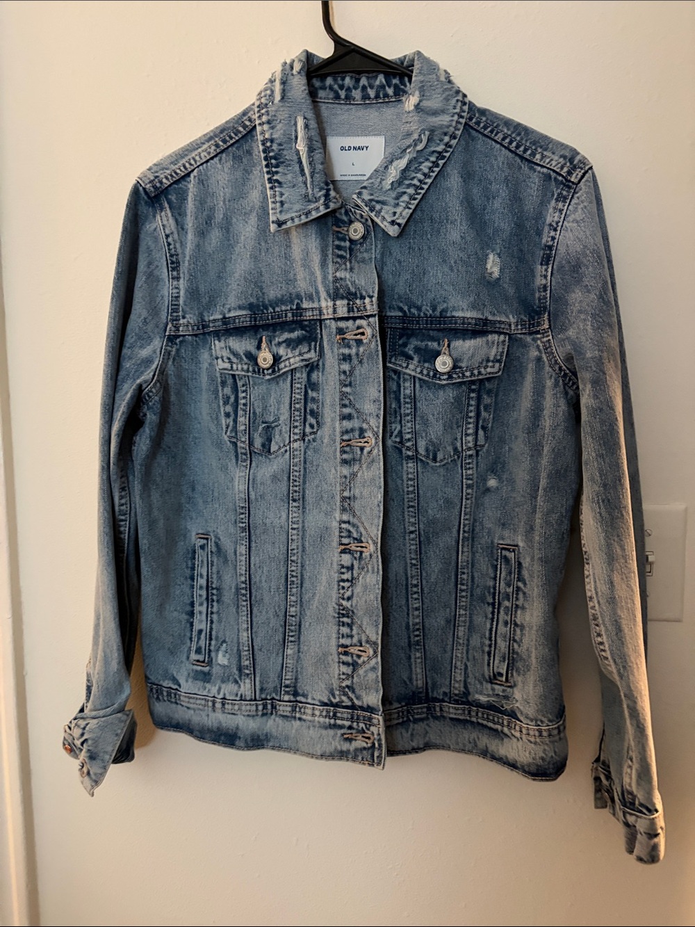 Old Navy Faded Light Blue Denim Jacket - Women's